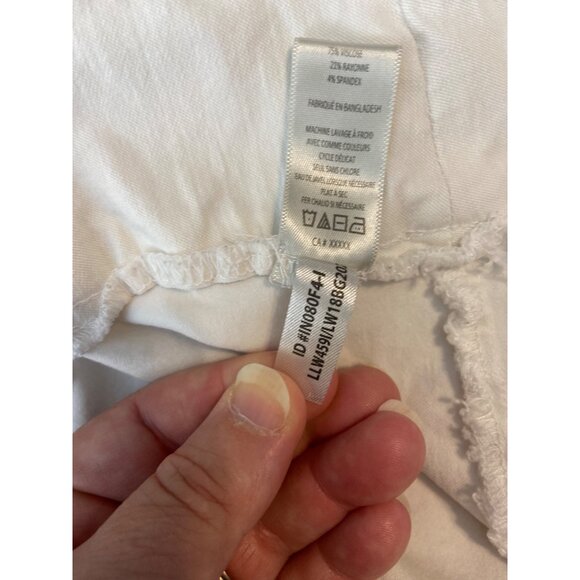 Larry Levine Womens Ankle Pants 18W White Straight-Leg Minimalist Preppy - Picture 5 of 8